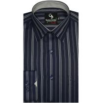 Stripes Navy Blue Shirt : Business