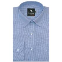 Self Design Navy Blue Shirt : Business