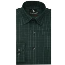 Checks Dark Green Shirt : Business