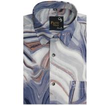 Print Gray Shirt : Party