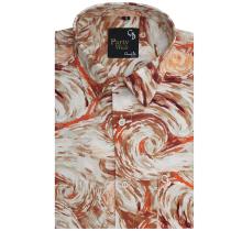 Print Rust Shirt : Party