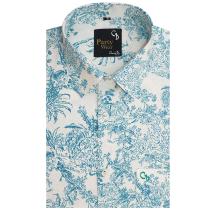 Print Green Shirt : Party