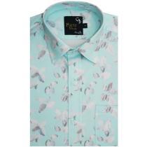 Print Blue Shirt : Party