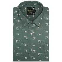 Print Green Shirt : Party