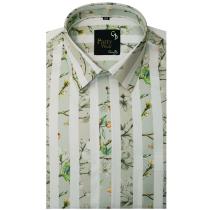 Print Green Shirt : Party