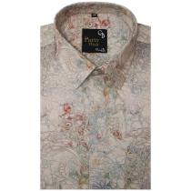 Print Peach Shirt : Party