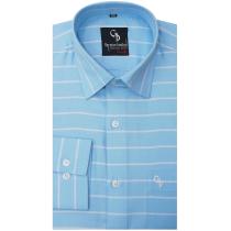 Stripes Aqua Blue Shirt : Business