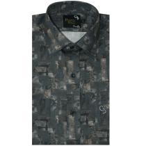 Print Gray Shirt : Party