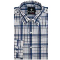 Checks Blue Shirt : Business