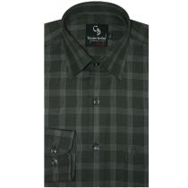 Checks Dark Green Shirt : Business