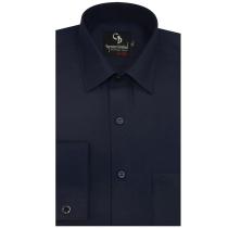 Self Design Navy Blue Shirt : Business