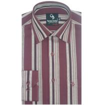 Stripes Maroon T-shirt : Business