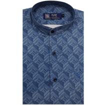 Print Blue Shirt : Party
