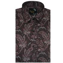 Print Brown Shirt : Party