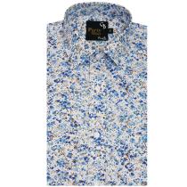 Print Blue Shirt : Party