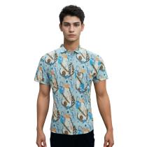 Print Blue Shirt : Regular