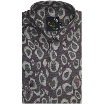 Print Brown Shirt : Party