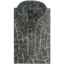 Print Blue Shirt : Party