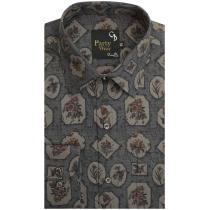 Print Blue Shirt : Party