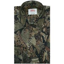Print Brown Shirt : Ditto