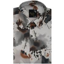 Print Gray Shirt : Party