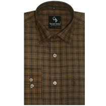 Checks Khakhi Shirt : Business