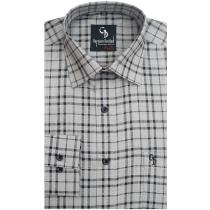 Checks Gray Shirt : Business