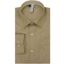 Self Design Khakhi Shirt : Slim