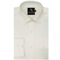 Self Design Cream Shirt : Business