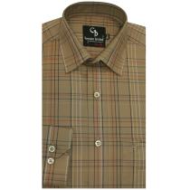 Checks Khakhi Shirt : Business