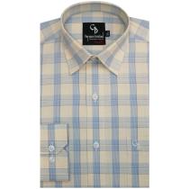 Checks Gray Shirt : Business