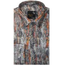 Print Gray Shirt : Party