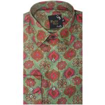 Print Green Shirt : Party