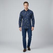 Print Blue Shirt : Ditto