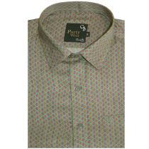 Print Green Shirt : Party