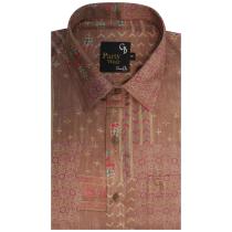 Print Rust Shirt : Party