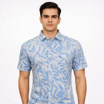 Print Blue T-shirt : Regular