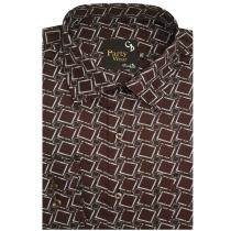 Print Brown Shirt : Party