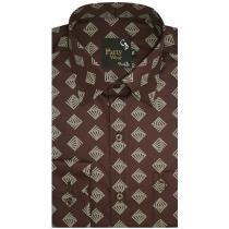 Print Maroon Shirt : Party