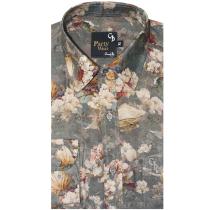 Print Brown Shirt : Party