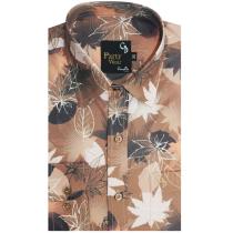 Print Brown Shirt : 
