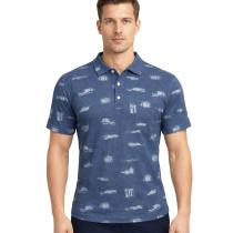 Print Blue T-shirt : Regular