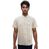 Print Cream Shirt : Regular