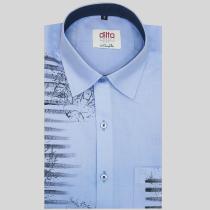 Handpainted Blue Shirt : Ditto