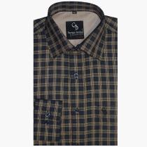 Checks Dark Blue Shirt : Business