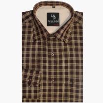 Checks Maroon Shirt : Business