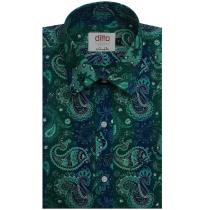 Print Green Shirt : Ditto