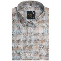 Print Gray Shirt : Party