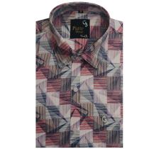 Print Peach Shirt : Party