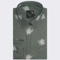 Print Green Shirt : Party